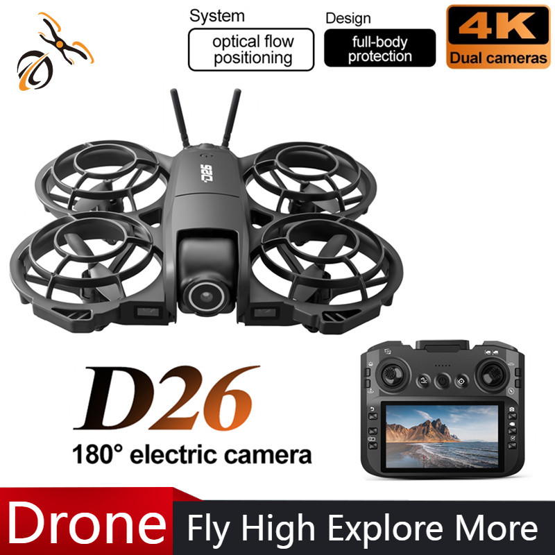 Drone D26 4K Aerial HD 180 °   - Rc Helicopter Case ulasan dan harga